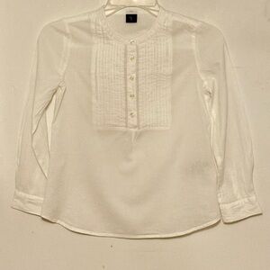 GAP Kids White Pleated Shirt